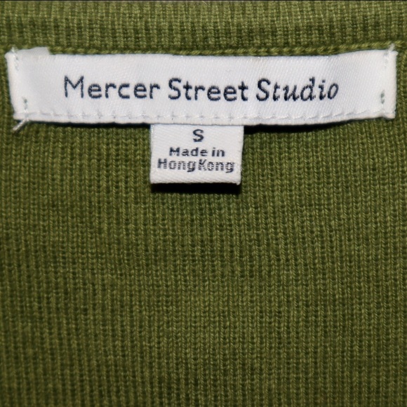 Mercer Street Studio Green Button Down Cardigan Top Size Small - Picture 9 of 15